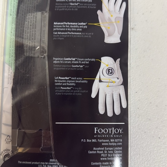 Men’s FootJoy WeatherSof Golf Glove Cadet Med. Large Black New - Picture 6 of 6